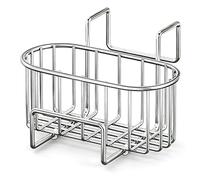 VBESTLIFE Soporte de Esponja para Fregadero de Cocina, Bandeja de Drenaje Colgante de Acero Inoxidable, Organizador para Dispensador de Jabón y Drenaje Rápido (Silver)