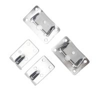VBESTLIFE Soporte de Mesa Extraíble de Acero Inoxidable, Soporte de Escritorio Resistente, Superficie Cromada para Caravana Yate RV, Hardware de Grado Marino 304, Desmontable que Ahorra Espacio para