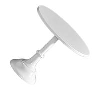 VBESTLIFE Soporte de Pastel de Metal, Soporte de Pastel Redondo Antideslizante de Material Fuerte para Bodas, Fiestas de Metal (L Blanco)