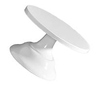 VBESTLIFE Soporte de Pastel de Metal, Soporte de Pastel Redondo Antideslizante de Material Fuerte para Bodas, Fiestas de Metal (pequeño blanco)