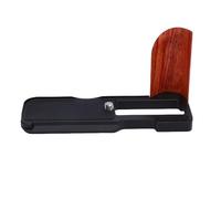 VBESTLIFE Soporte en L de Liberación Rápida para Cámaras Power V1 de Aluminio con Agarre de Madera, Placa en Forma de L para Trípode Arca con Orificio Roscado de 1/4 de Pulgada para (Black)