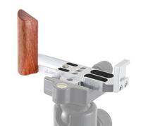 VBESTLIFE Soporte en L para Empuñadura de Cámara G7XII G7XIII, Mango de Madera en Forma de L con Placa Base de Liberación Rápida y Tornillo de 1/4 de Pulgada (Silver)