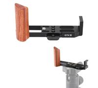 VBESTLIFE Soporte en L para Empuñadura de Cámara G7XII G7XIII, Mango de Madera en Forma de L con Placa Base de Liberación Rápida y Tornillo de 1/4 de Pulgada (Black)