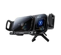 VBESTLIFE Soporte Giratorio para Coche con Carga Inalámbrica, Soporte para Teléfono Automático de Carga Rápida de 15W con Rotación Inteligente de 90° para Teléfono, Tableta, para Conducir