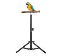 VBESTLIFE Soporte para Actividades de Loros, Percha de Entrenamiento para Pájaros de Acero Inoxidable de Altura Ajustable con Bordes Redondeados, para Jugar y Hacer Ejercicio Al Aire Libre