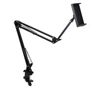 VBESTLIFE Soporte para Tablet con Rotación 360, Brazo Ajustable y Abrazadera, para Escritorio y Marco de Cama, Control Remoto Bluetooth