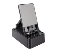 VBESTLIFE Soporte para Teléfono con Altavoz Bluetooth con Luz LED, Altavoz Portátil Plegable, Sonido Envolvente de 360° para Viajes