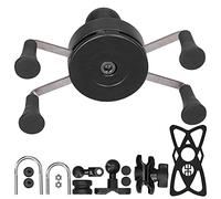 VBESTLIFE Soporte Universal para Teléfono Móvil con Manillar Diseño X con Resorte y 13 Accesorios para iOS 7 8 SE X XS XR (B (Negro))