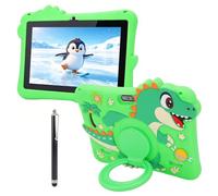 VBESTLIFE Tableta para Niños, Pantalla HD de 8 Pulgadas, 2 GB de RAM, 16 GB de ROM, Cámaras Duales, Funda a Prueba de Golpes con Soporte Ajustable, Lápiz óptico y Adaptador OTG, para Niños (Green)
