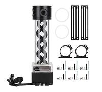 VBESTLIFE Tanque de Bomba de enfriamiento de Agua para PC, PUB-FS6MB-24 800L / H Tanque de Bomba de enfriamiento de Agua Ánodo de Aluminio 4 Metros de Cabeza(Negro)