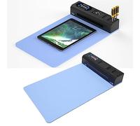 VBESTLIFE Tapete de Reparación de Teléfono con Control de Temperatura Suave, 3 Muescas, 3 Ranuras, Lámpara LED, Separador de Pantalla LCD para Tableta Electrónica iOS (Enchufe de la UE)