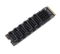 VBESTLIFE Tarjeta Adaptadora M.2 SATA3.0 de Alta Velocidad ASM1166 PCIE SATA Indicador Inteligente de Expansión