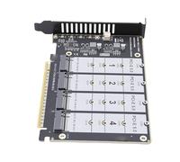 VBESTLIFE Tarjeta Adaptadora PCIE, Tarjeta de Expansión NVMe con SSD NVMe M.2 de 4 Puertos, Adaptadora PCIE 5.0 para Transferencia de Datos Estable, Chip de Alta Potencia, Placa Base Bifurcación