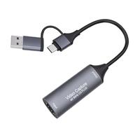 VBESTLIFE Tarjeta de Captura de Vídeo 4K 60Hz, HDMI A USB C y A, Plug and Play, Tarjeta de Captura de Vídeo con Sonido USB 3.0 para Conferencias de Juegos en