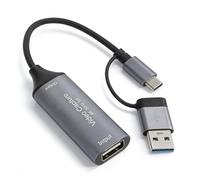 VBESTLIFE Tarjeta de Captura de Vídeo USB 3.0, Entrada 4K 30 Hz Salida 1080P 60 Hz Adaptador HDMI a USB C para Grabación en Streaming, con Cumplimiento UVC Plug and Play