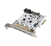 VBESTLIFE Tarjeta de Expansión de Adaptador PCI-E a USB3.0 Tipo C de 4 Puertos, para Windows XP, Vista, para Windows 7, Linux, para Windows 8 Y 10, para PC de Escritorio