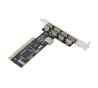 VBESTLIFE Tarjeta de expansión PCI Universal, Tarjeta de expansión PCI a Adaptador de concentrador USB2.0 de 4 Puertos, convertidor de Alta Velocidad, para computadora portátil PC