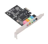 VBESTLIFE Tarjeta de Sonido PCIe, Tarjeta de Audio Interna 5.1 con Soporte de Perfil bajo, Sonido Envolvente Estéreo 3D para PC de Escritorio