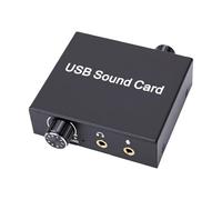 VBESTLIFE Tarjeta de Sonido USB Externa, Adaptador de Audio USB a Conector de 3,5 Mm con Chip DAC de Alta Resolución de 16 bits y 48 KHz para PC y Portátil