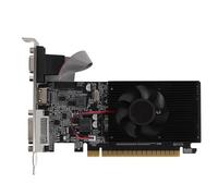 VBESTLIFE Tarjeta Gráfica 1GB, GPU DDR3 64 bit, Tarjeta de Video PCIe 2.0 16x de Juego, Tarjeta Gráfica de bajo Perfil de Computadora de Escritorio con HDMI, DVI, Puertos VGA