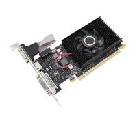 VBESTLIFE Tarjeta Gráfica de 1 GB, GPU DDR3 de 64 bits, Tarjeta de Vídeo para Juegos PCIE 1.1 X16 de 589/500 MHz, Tarjeta Gráfica para Computadora de Escritorio con Puertos HDMI, DVI y VGA