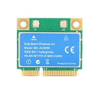 VBESTLIFE Tarjeta Mini PCI-E, Tarjeta de Red inalámbrica de Banda Dual 1200M 2.4GHz / 5GHz, para Chip Intel 8265, Soporte 802.11a / b/g/n/AC