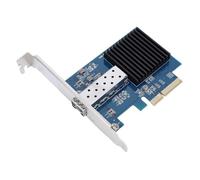 VBESTLIFE Tarjeta Nic PCIe X4 de 10 Gbps, Tarjeta de Red de Fibra óptica con un Puerto SFP, Soporte para Winds Server/Linux