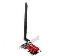 VBESTLIFE Tarjeta WiFi PCIe, WiFi 6e, Tarjeta de Red Inalámbrica Tri Band Tri Band de 2.4/5/6Ghz, Bluetooth 5.2, Antena de Alta Ganancia, Soporte para Victorias 10/11, para Linux (Antena 8DB)