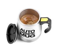 VBESTLIFE Taza de café automezclable de acero inoxidable eléctrico, tazas de taza perezosa Taza de café con toque magnético como regalo para viajes, oficina, hogar, etc. (blanco)