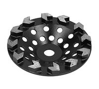 VBESTLIFE Taza de Muela de Diamante de 180mm, 10 Dientes, Grano 30# para Cemento de Piedra de Hormigón, Taza con Cuerpo de Acero para Amoladora Angular
