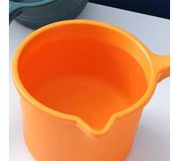 VBESTLIFE Taza Duradera con Largo para Agua, Multifuncional para Cocina y Lavado de Baño, Material Seguro y Saludable, 1 Cucharón de Largo (ORANGE)