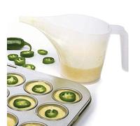 VBESTLIFE Taza Medidora de Jarra de Embudo de Plástico, Recipiente de Vertido Transparente de 1000 Ml con Punta Larga y Puntiaguda para Jarabe de Masa de Mermelada, Dispensador de Cocina de Escala