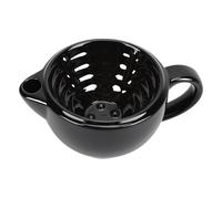 VBESTLIFE Tazón de Afeitar de Cerámica, Diseño de Doble Cámara con Retención de Calor Duradera, Boca Ancha para Enjabonarse sin Esfuerzo, Mango Texturizado de Gran Tamaño (Doble capa)