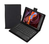 Vbestlife Teclado Bluetooth con Panel táctil, Teclado inalámbrico portátil Tableta ergonómica Teclado Teclado para PC con Cubierta Protectora de Cuero PU para Tableta de 7 8 Pulgadas