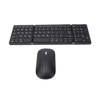 VBESTLIFE Teclado Bluetooth Plegable con Teclado Numérico, Juego de y Ratón Inalámbricos para Tableta con Teléfono Inteligente