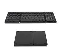 VBESTLIFE Teclado Bluetooth Plegable, Triple Pliegue con Teclado Numérico, Compatible con Múltiples Dispositivos