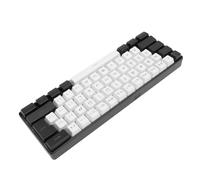 VBESTLIFE Teclado Compacto para Juegos Retroiluminado RGB de 61 Teclas, Mini Teclado Ergonómico Impermeable para Jugadores de PC, Cable USB, Antighosting, Luz de 7 Colores, Adecuado para