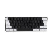 VBESTLIFE Teclado Compacto para Juegos Retroiluminado RGB de 61 Teclas, Mini Teclado Ergonómico Impermeable para Jugadores de PC, Cable USB, Antighosting, Luz de 7 Colores, Adecuado para