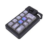VBESTLIFE Teclado de 12 Teclas, Retroiluminación RGB Macro Programable Intercambiable en Caliente Teclado Mecánico Inalámbrico para Juegos 2.4G con Rueda de Desplazamiento de Perilla, para