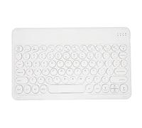 VBESTLIFE Teclado de Tecla Redonda Retro, Mini Teclado Inalámbrico Portátil Ultra Delgado Tipo C para Tableta de 9.7 10 Pulgadas, Teléfonos Móviles, Computadoras Portátiles