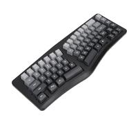 VBESTLIFE Teclado Ergonómico RGB, 69 Teclas Teclado de Juego con Cable USB con Forma V de Forma de 166 °, Sensación Mecánica Retroiluminada de 7 Colores para Wins OS X
