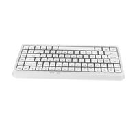 VBESTLIFE Teclado Inalámbrico 2.4G, 84 Teclas con Diseño Silencioso, Conectividad de Modo Dual Bluetooth 5.1 y 12 Atajos Multimedia para PC Portátil de Escritorio Wins (White)