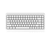 VBESTLIFE Teclado Inalámbrico con Receptor 2.4G, Diseño 75%, 84 Teclas, Teclado con Interruptor de Tijera Silencioso con Atajos Multimedia para Computadora Portátil de Escritorio (White)