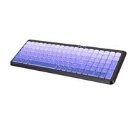 VBESTLIFE Teclado Inalámbrico, Conexión BT y 2,4G, Interruptor de Tijera de Poco Ruido, para Ordenador, Portátil, Tableta, Teléfono Inteligente (Modo Dual Negro Púrpura Degradado)
