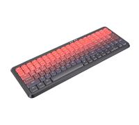 VBESTLIFE Teclado Inalámbrico, Conexión BT y 2,4G, Interruptor de Tijera de Poco Ruido, para Ordenador, Portátil, Tableta, Teléfono Inteligente (Modo Dual Negro Rojo Degradado)