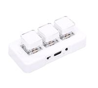 VBESTLIFE Teclado Macro de 3 Teclas, Mini Teclado Programable Bluetooth con Cable para PC de Escritorio Portátil (White)
