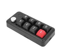 VBESTLIFE Teclado Macro Programable, Teclado Numérico USB C con Cable con 8 Teclas Intercambiables en Caliente y 12 Modos de Iluminación, para Wins 7, 8, 10, para OS X (Black)