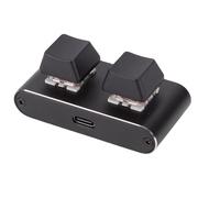 VBESTLIFE Teclado Macro Programable USB Mini de 2 Teclas, Teclado Mecánico Intercambiable en Caliente, Interruptor Rojo