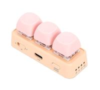 VBESTLIFE Teclado Mecánico de 3 Teclas Teclado Macro Compacto con Retroiluminación RGB Teclas Programables Personalizables Bluetooth Inalámbrico USB para Juegos PC Portátil (Rosada)