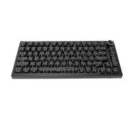 VBESTLIFE Teclado Mecánico de 81 Teclas, 2,4G Inalámbrico Bluetooth con Cable Intercambiable en Caliente RGB Retroiluminado con Batería de 8000mAh, para Juegos (Línea de Contorno Negra)